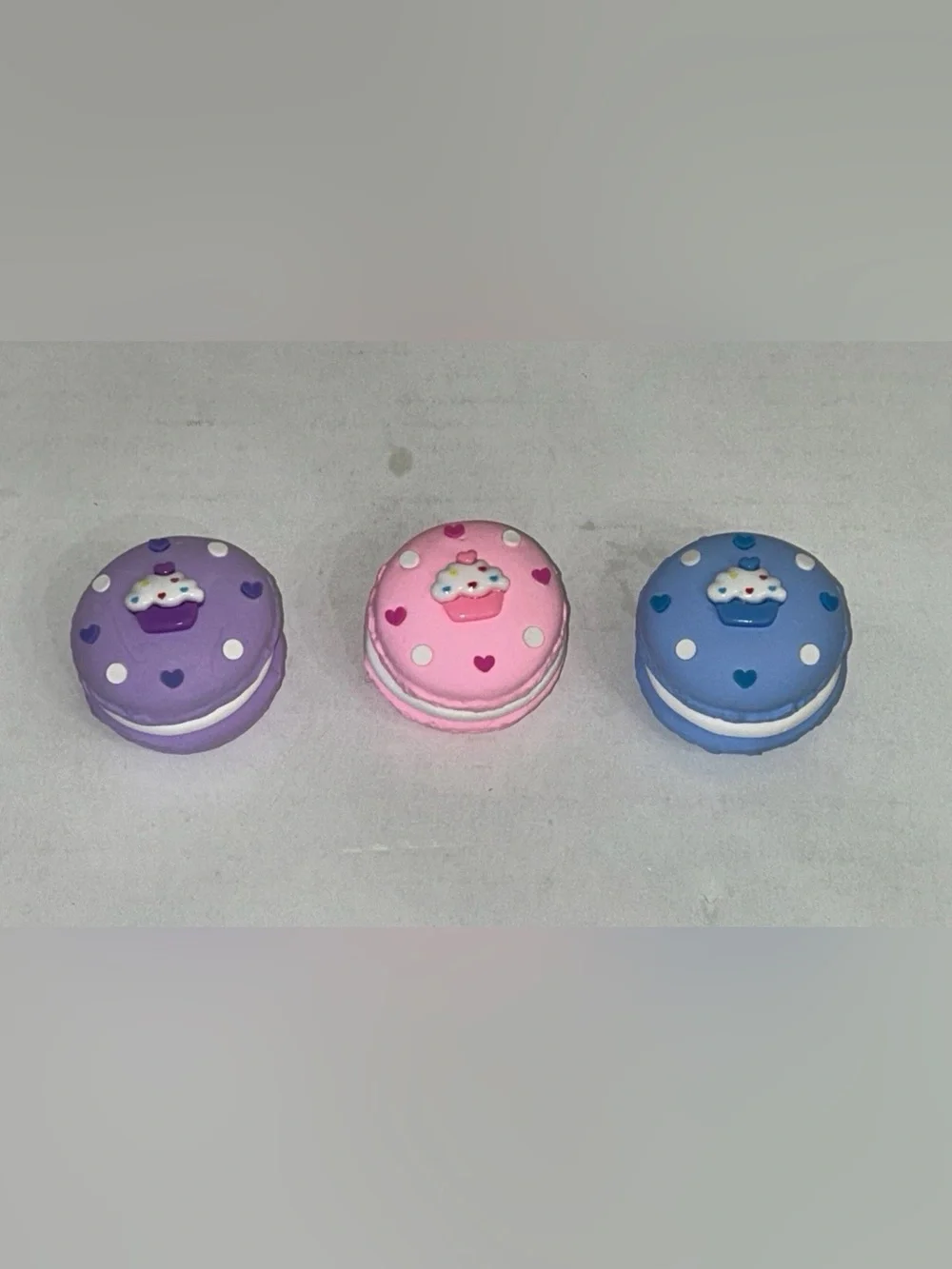 Pastel Candy Land Fake Macarons Decorative Accent - Handmade set of 3
